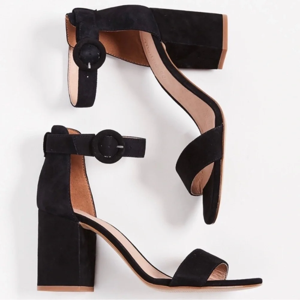 Madewell black Regina ankle strap sandal size 10
